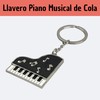 Piano Key Ring with Tail Keyrings for Piano or Musical