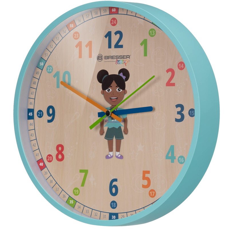 Bresser Junior Children's Wall Clock - Silent - with Flora,