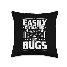 Pest Control Easily Distracted Exterminator Throw Pillow