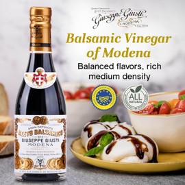 Giusti Balsamic Vinegar of Modena IGP – Full-Bodied Italian Gourmet Aceto Balsamico di Modena for Salads, Marinades, Cheese & More – 2 Gold Medals – Made in Italy – 8.45 fl oz (250 ml) - Pack of 1