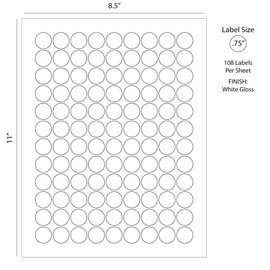 324ct Bridal Shower Stickers for Kisses or Mints Party Favors