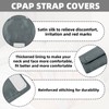 Silk CPAP Neck Pad for CPAP Headgear, Gray CPAP Strap