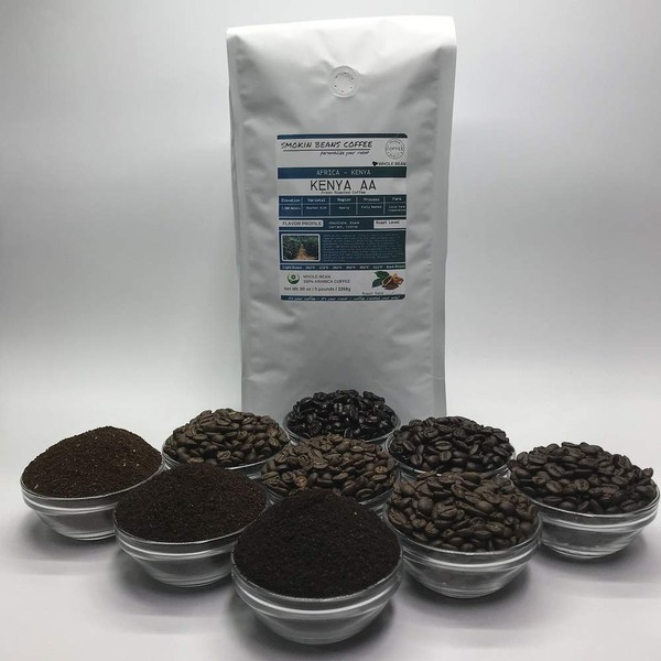 Northern Africa, Kenya AA (5-Pound Bag) Premium Arabica Coffee Freshly Custom Roasted Today (Medium Roast/Whole Bean) Customized Roast Or Grind Is Available By Messaging Us At Time Of Checkout