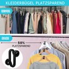 Kinmsito Pack of 100 Clothes Hangers, Space-Saving, Clothes Hanger Connectors
