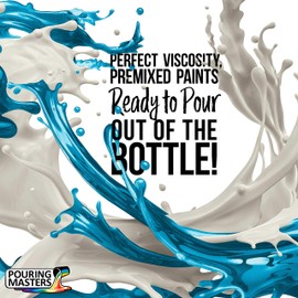 Pouring Masters Peacock Teal Metallic Pearl Acrylic Ready to Pour Pouring Paint – Premium 64-Ounce Pre-Mixed Water-Based - for Canvas, Wood, Paper, Crafts, Tile, Rocks and More