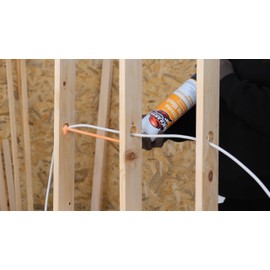 Kraken Bond Extreme Orange Fire Block Foam - (2x24oz) Fire Rated Polyurethane Spray Foam for Gap Filling, Sealing on Windows, Walls, Joints & Pipes, Straw Use High Expansion Fire Proof Foam - 2 Pack