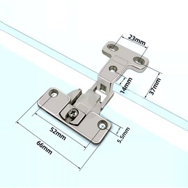 10 Pieces 270 Degree Hinges 35 Cup Bending Hinge Cabinet Door Large Angle Hinge Frameless Cabinet Door Hinges for Cabinet Closet Box Refrigerator Full Coverage (3/4)