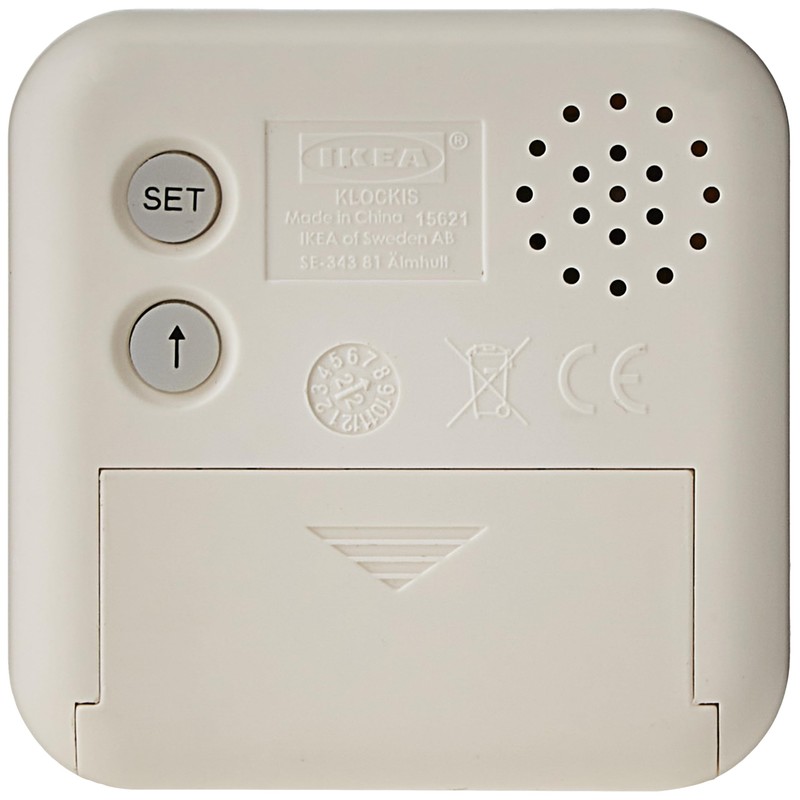 IKEA.. 802.770.04 Klockis Clock/Thermometer/Alarm/Timer, White
