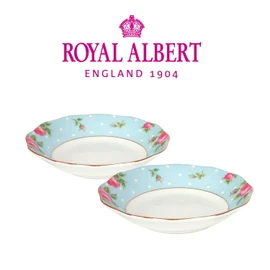 Royal Albert New Imperial Rose Bowl 2P Set Polka Blue / 로얄알버트 뉴황실장미 소찬기 2P세트 폴카블루