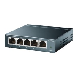 TP-Link TL-SG105, 5 Port Gigabit Unmanaged Ethernet Switch, Network Hub, Ethernet Splitter, Plug & Play, Fanless Metal Design, Shielded Ports, Traffic Optimization,Navy Blue