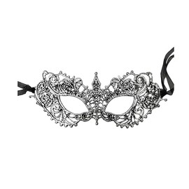 VIGUEUR Masquerade Mask - Silver Venetian Lace Mask For Women