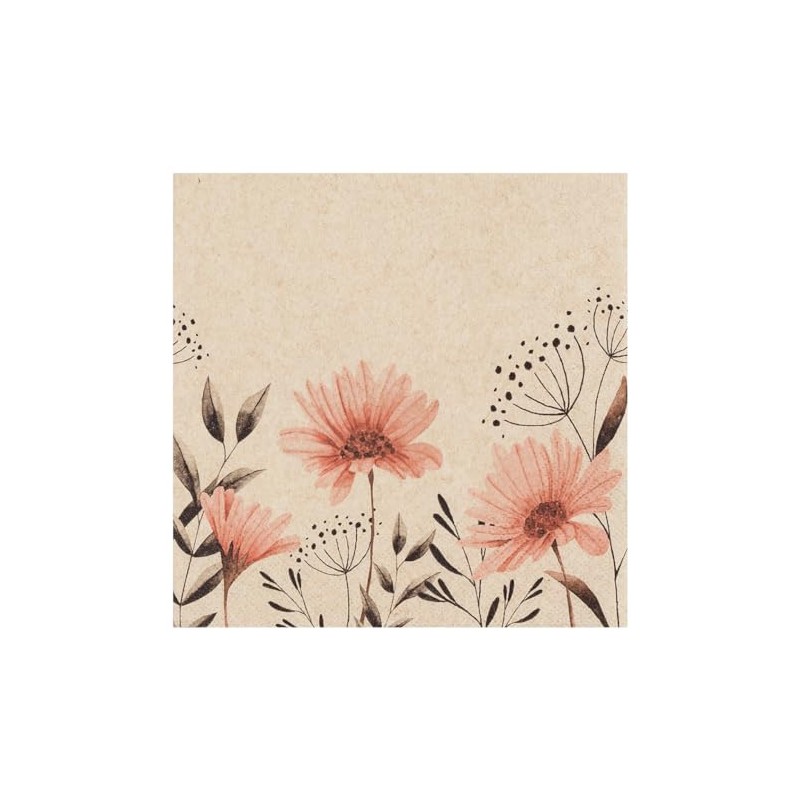 Delicate Flowers Napkin (Pack of 20)