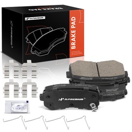 A-Premium 4 Pcs Rear Ceramic Disc Brake Pads Set Compatible with Select Hyundai & Kia Models - 2018-2023 Kona, 2021-2022 Seltos