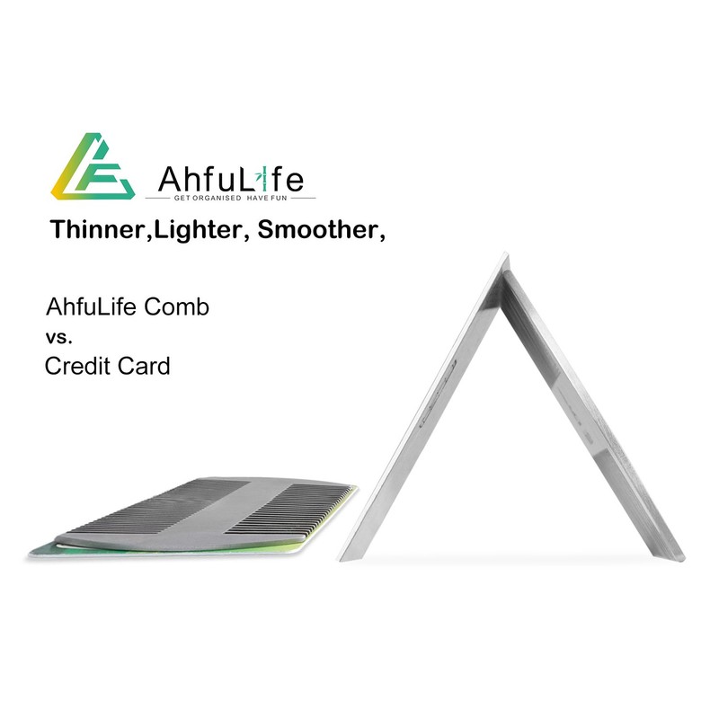 Metal Hair&Beard Comb - AhfuLife® EDC Credit Card Size Comb
