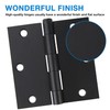 JIW 30 Pack Matte Black 3.5 Inch Square Radius Door