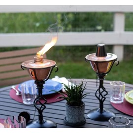 BIRDROCK HOME 2 Pack Outdoor Wide Conical Flame Torches