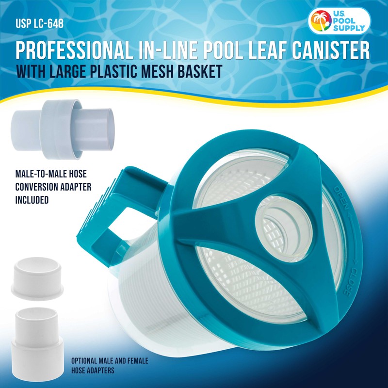 U.S. Pool Supply Pool Leaf Catcher - Inline Pool Leaf