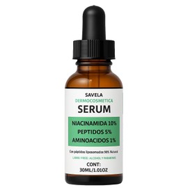 Serum Niacinamida 10%, Peptidos 5% y Aminoacidos 1%, 30ml, Hidratante, Reduce y Previene signos de la edad