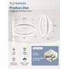 ZMISHIBO Low Profile Ceiling Fans with Lights and Remote, 13