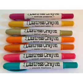 Tim Holtz Distress Crayons, 7 Crayons of Different Colors #5 - NEW