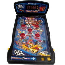 Trisquirrel Racing Car Pinball Machine,Electronic Tabletop Pinball Game with Lights & Sounds,LED Digital Scoreboard,Suitable for Kids and Adults