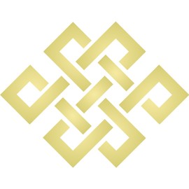 Endless Knot Stencil - 8 x 8cm (S) - Reusable Celtic Tibetan Chinese Eternal Eternity Knot Wall Stencil Template.
