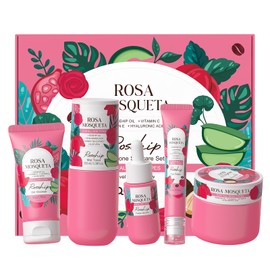 BeauBase Rosehip Skin Care Sets, Skin Care for Teens, Skincare Gift Sets, Daily Routine Skincare, Hydrates, Smoothes, Evens Skin tone