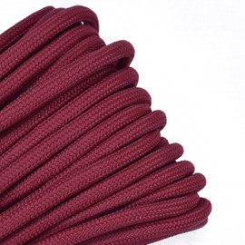 Solid Colors Paracord - Type III Parachute Cord - Crimson - 50 Feet