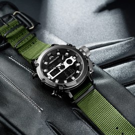 MEGALITH Mens Watch Digital Military Sports - Designer Large Face Watches for Men Waterproof LED Stopwatch Alarm Calendar, Mens Wrist Watch Digital Analogue, Gifts for Men
