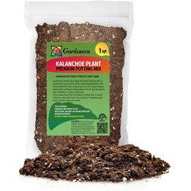 Gardenera Kalanchoe Plant Premium Potting Mix - Optimize Growth with Natural Ingredients - 1 Quart