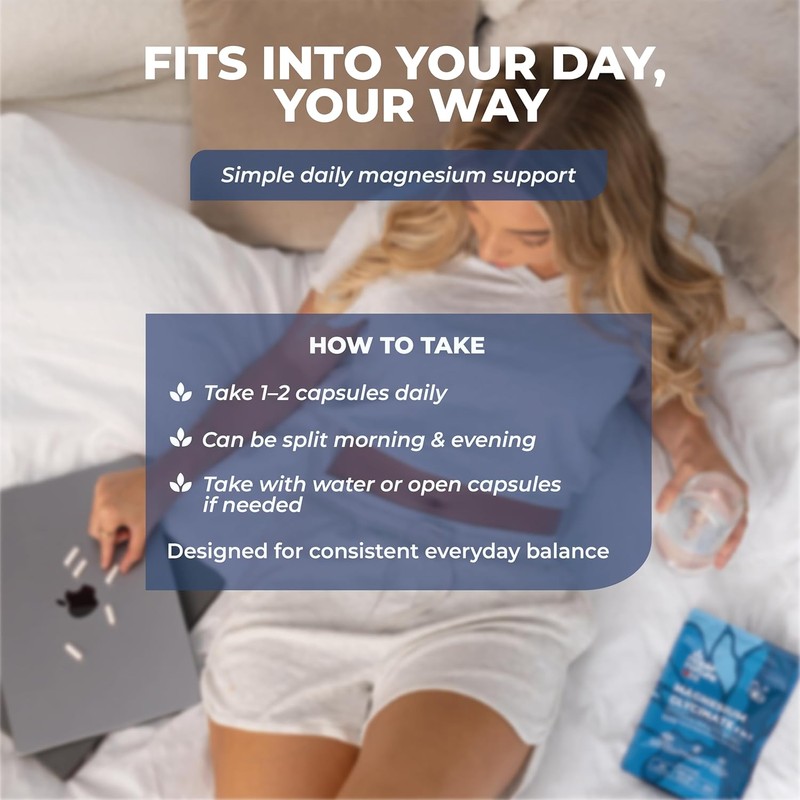 NobleNature 5-in-1 Magnesium Glycinate Max Strength, 90 Capsules