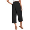 Anyhold Womens Capri Pants Loose High Waisted Wide Leg Lounge
