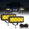AUXBEAM 5" LED Light Bar Pods Offroad Driving Fog Amber