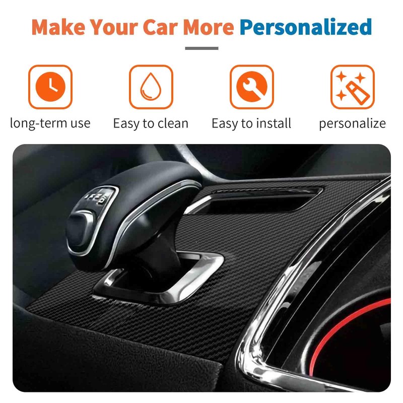 JeCar for Charger Carbon Fiber Interior Center Console Gear Shift