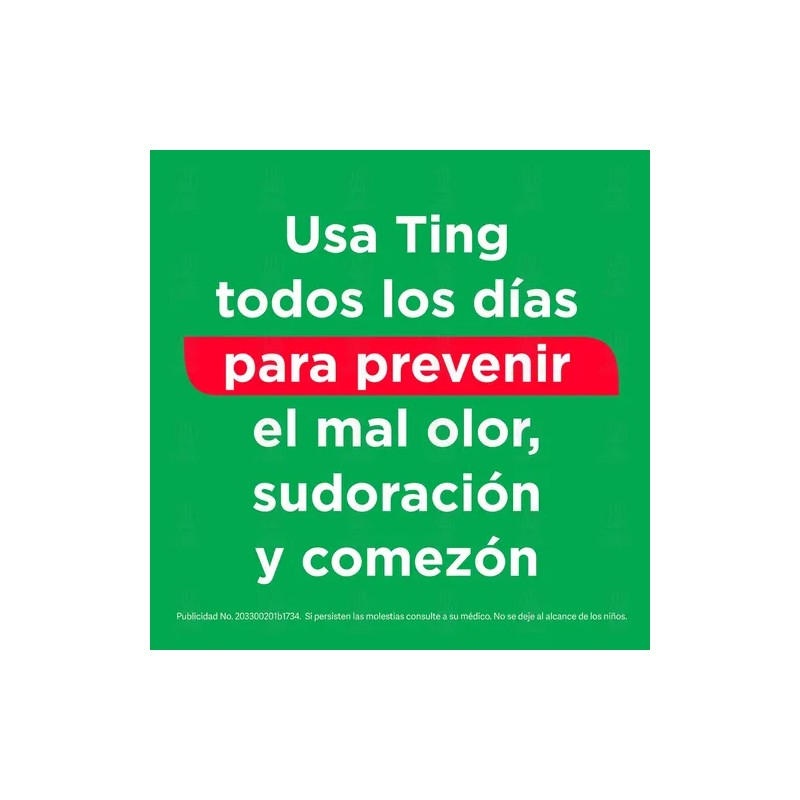 Ting Antimicotico Desodorante Mal Olor Pies Polvo 160g