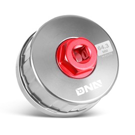 DNA MOTORING Oil Filter Wrench 64.3mm 14 Flute Filter Cap Socket Remover Tool Compatible with Toyota Lexus Scion, Precision CNC Machined Aluminum, TOOLS-00540