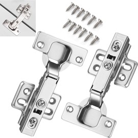 Cezmkio 135°Soft Closing Cabinet Hinges 2 Packs, Kitchen Cabinet Hinges, Lazy Susan Hinge for Cabinet, Full Overlay Concealed for Corner Kitchen Cabinet Replacement Hardware, Cupboard Folded