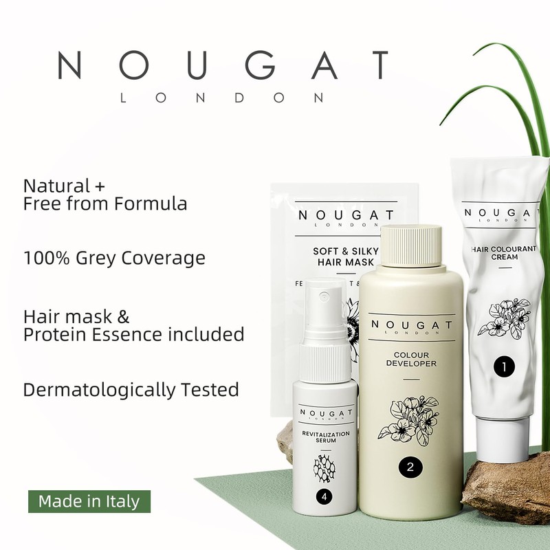 NOUGAT London Permanent Hair Colour Mocha 100% Grey Coverage At-Home