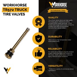 Workhorse Automotive TR572 Truck Tire Valve Stems, Replacement Truck Valve Stems, Pack of 10