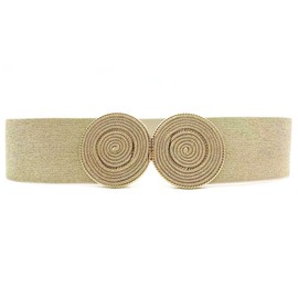Stretch Gold Belts For Women Dresses Women's Wide Waist Belt Women Elastic Belts Vintage Stretchy Waistband Dress Belts For Womens Belts Ladies Cinch Belt For Dresses