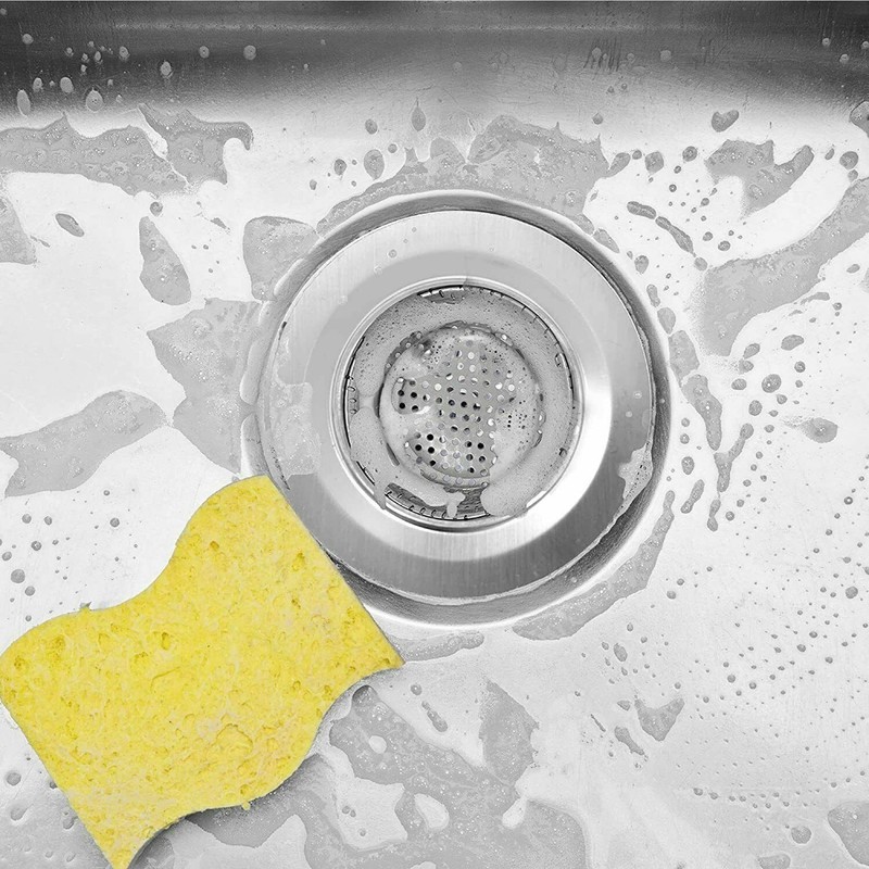 2Pcs Kitchen Sink Strainer Plug - Stainless Steel Sink Plug