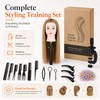 24-Inch Hairdressing Mannequin Head with Synthetic Fiber Hair – Styling,