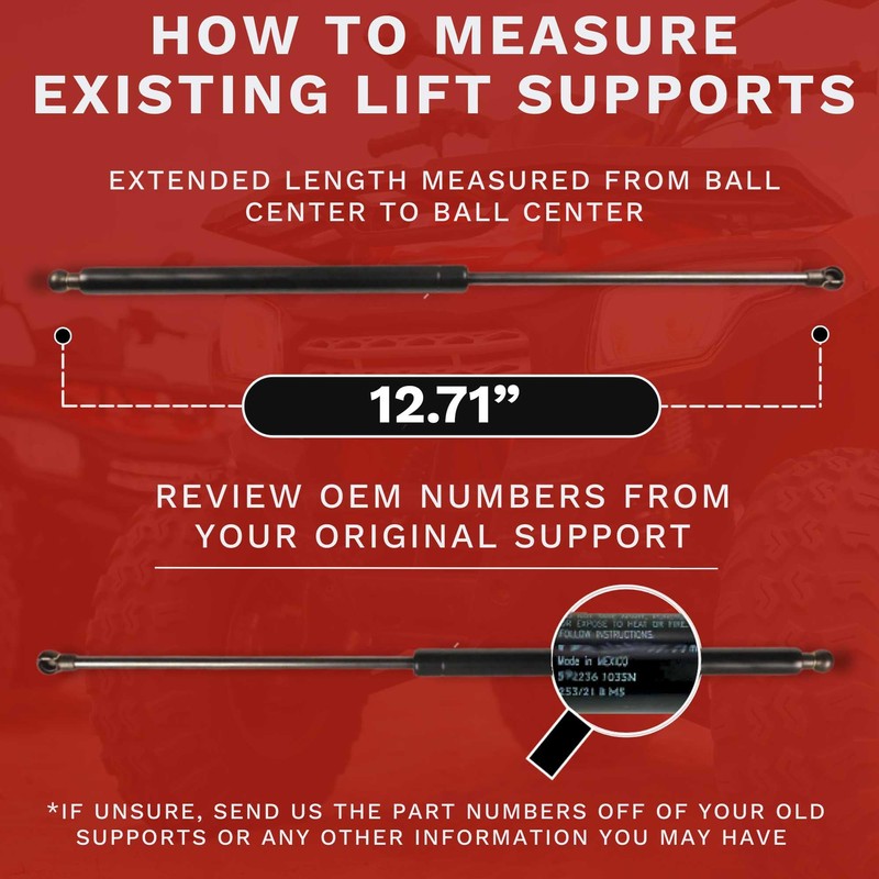 Lift Supports Depot Qty (2) 10mm Steel Socket End Lift