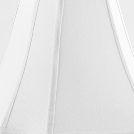 PIKOPIKO Medium Bell Lamp Shade 6.25×6.25``Top13×13``Bottom×11``Hight (Spider) Square Replacement Vintage White Striped Linen Lampshade for Table Floor Living Room Bedroom ﻿