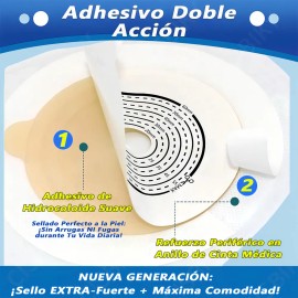 Bolsa Colostoma 10pc Con Filtro Carbn Activado(filtro Bolsa)  Doble Capa Mdica, Cero Fugas  Olores  Pegamento Fuerte  Bolsas De Carbon  Corte 15-65mm 