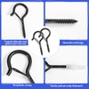 saerryor 50 Pack Q-Hanger Hooks with Safety Buckle,Screw Hooks Includes