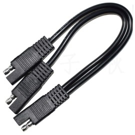 LIXIN 18AWG SAE DC Power Automotive Connector Cable Y Splitter 1 to 2 SAE Extension Cable ，for Solar Panels, Chargers