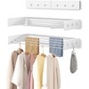 Wall Mounted Foldable, Space Saving Clothes Drying Rack with Knob,