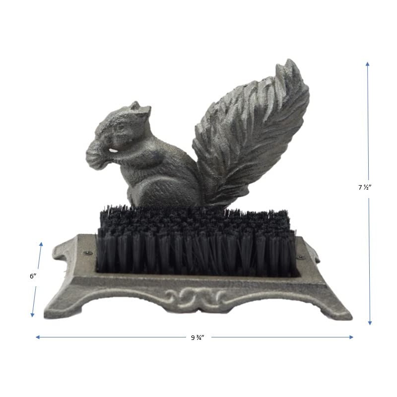 Cast Iron Squirrel Boot Brush Shoe Cleaner Mud Remover