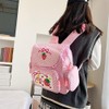 Sothuba Kawaii Strawberry Embroidery Backpack for Girls Teens Students School